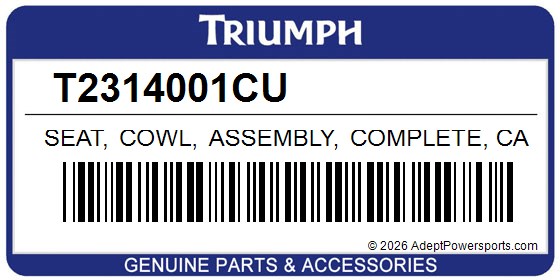 Triumph T2314001CU Seat, Cowl, Assembly, Complete, Carnival, Red