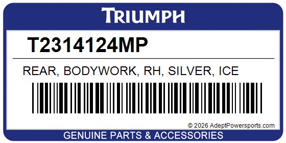 Triumph T2314124MP Rear, Bodywork, Rh, Silver, Ice