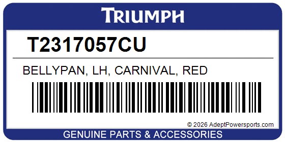 Triumph T2317057CU Bellypan, Lh, Carnival, Red