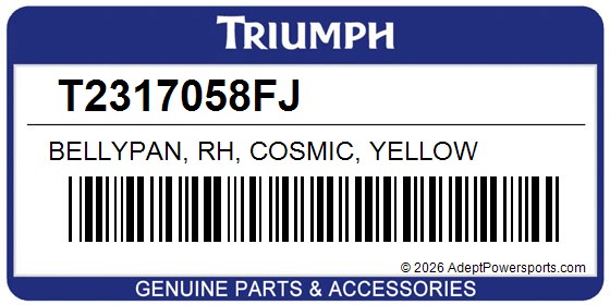 Triumph T2317058FJ Bellypan, Rh, Cosmic, Yellow
