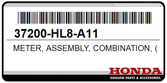 Honda 37200-HL8-A11 Meter, Assembly, Combination, (Kph)