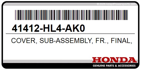 Honda 41412-HL4-AK0 Cover, Sub-Assembly, Fr., Final, Gear