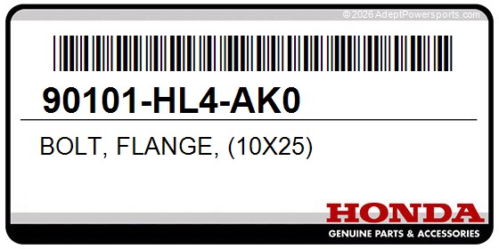 Honda 90101-HL4-AK0 Bolt, Flange, (10X25)