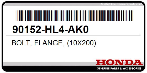 Honda 90152-HL4-AK0 Bolt, Flange, (10X200)