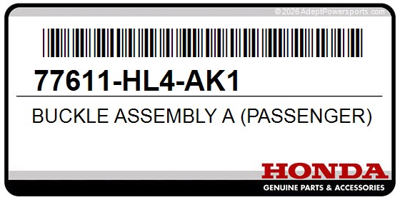 Honda 77611-HL4-AK1 Buckle Assembly A (Passenger) (For Rr.)