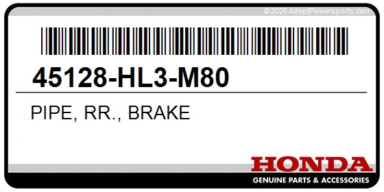 Honda 45128-HL3-M80 Pipe, Rr., Brake