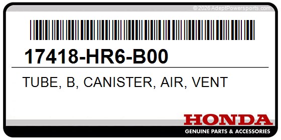 Honda 17418-HR6-B00 Tube, B, Canister, Air, Vent