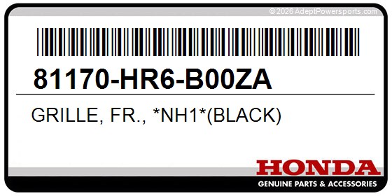 Honda 81170-HR6-B00ZA Grille, Fr., *Nh1*(Black)