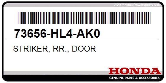 Honda 73656-HL4-AK0 Striker, Rr., Door
