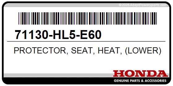 Honda 71130-HL5-E60 Protector, Seat, Heat, (Lower)