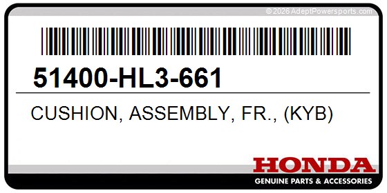Honda 51400-HL3-661 Cushion, Assembly, Fr., (Kyb)