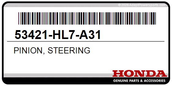 Honda 53421-HL7-A31 Pinion, Steering
