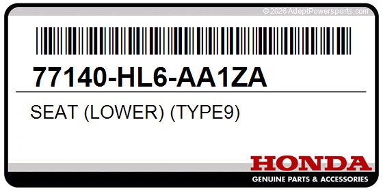 Honda 77140-HL6-AA1ZA Seat (Lower) (Type9)