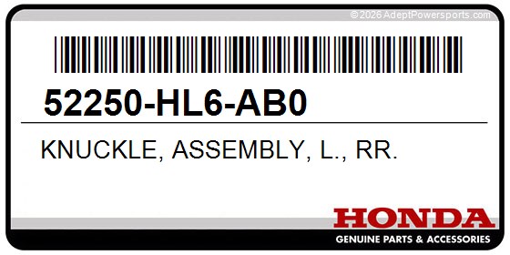 Honda 52250-HL6-AB0 Knuckle, Assembly, L., Rr.