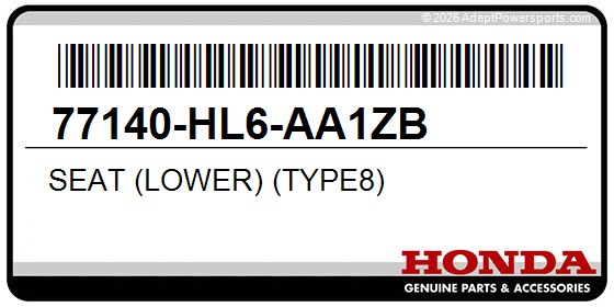 Honda 77140-HL6-AA1ZB Seat (Lower) (Type8)