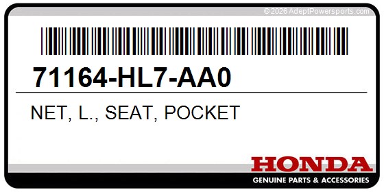 Honda 71164-HL7-AA0 Net, L., Seat, Pocket
