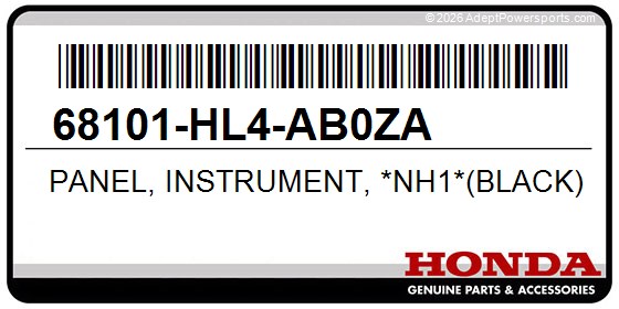 Honda 68101-HL4-AB0ZA Panel, Instrument, *Nh1*(Black)