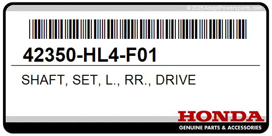 Honda 42350-HL4-F01 Shaft, Set, L., Rr., Drive