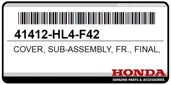 Honda 41412-HL4-F42 Cover, Sub-Assembly, Fr., Final, Gear