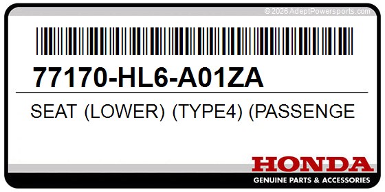 Honda 77170-HL6-A01ZA Seat (Lower) (Type4) (Passenger)