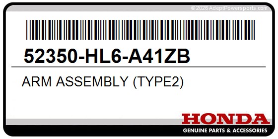 Honda 52350-HL6-A41ZB Arm Assembly (Type2)