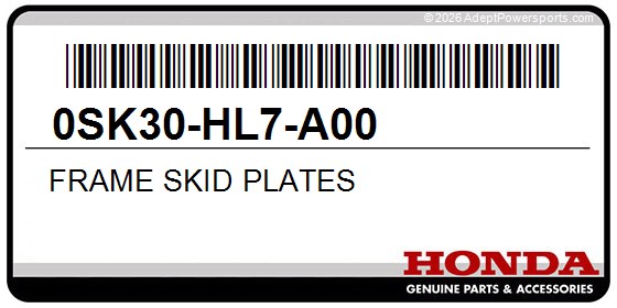 Honda 0SK30-HL7-A00 Frame Skid Plates