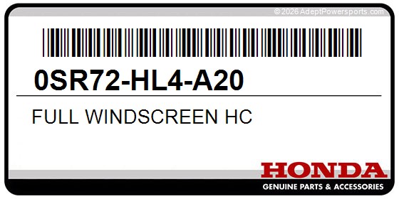 Honda 0SR72-HL4-A20 Full Windscreen Hc