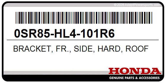Honda 0SR85-HL4-101R6 Bracket, Fr., Side, Hard, Roof