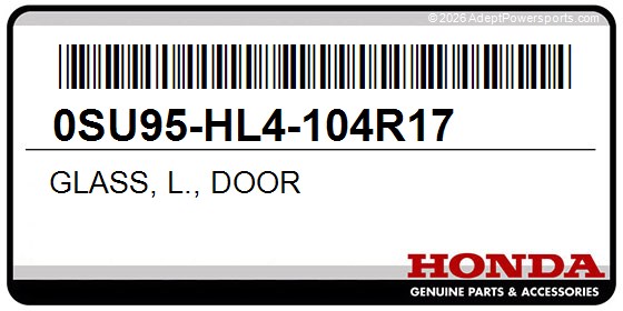 Honda 0SU95-HL4-104R17 Glass, L., Door