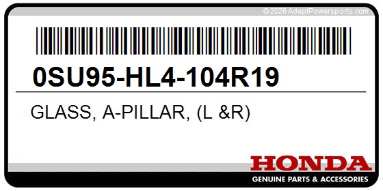 Honda 0SU95-HL4-104R19 Glass, A-Pillar, (L &R)