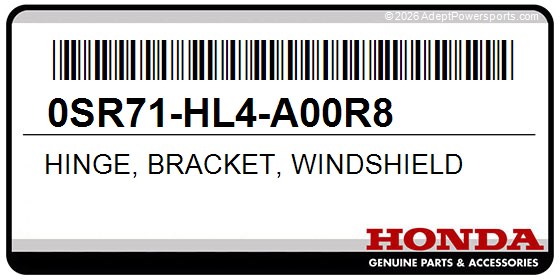 Honda 0SR71-HL4-A00R8 Hinge, Bracket, Windshield