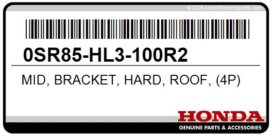 Honda 0SR85-HL3-100R2 Mid, Bracket, Hard, Roof, (4P)