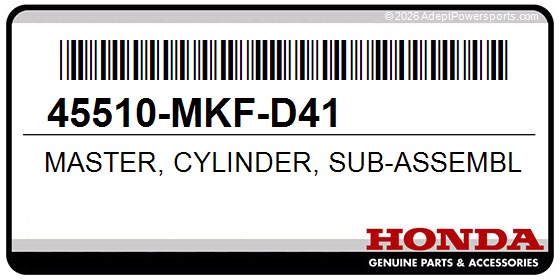 Honda 45510-MKF-D41 Master, Cylinder, Sub-Assembly, Fr.Brake, (Nissin)