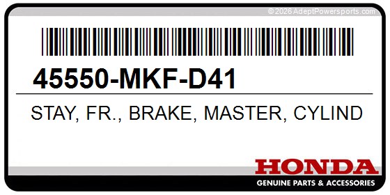 Honda 45550-MKF-D41 Stay, Fr., Brake, Master, Cylinder