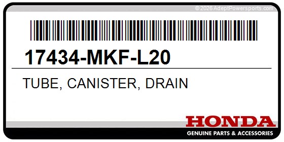Honda 17434-MKF-L20 Tube, Canister, Drain
