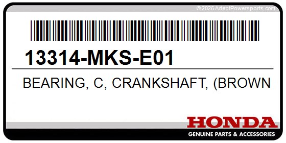 Honda 13314-MKS-E01 Bearing, C, Crankshaft, (Brown)