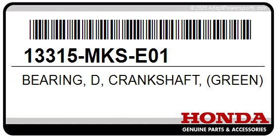 Honda 13315-MKS-E01 Bearing, D, Crankshaft, (Green)
