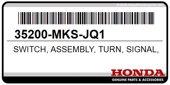 Honda 35200-MKS-JQ1 Switch, Assembly, Turn, Signal, (E-Sus &Hs)