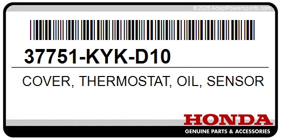 Honda 37751-KYK-D10 Cover, Thermostat, Oil, Sensor