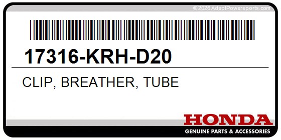 Honda 17316-KRH-D20 Clip, Breather, Tube
