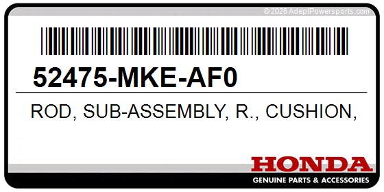 Honda 52475-MKE-AF0 Rod, Sub-Assembly, R., Cushion, Connecting