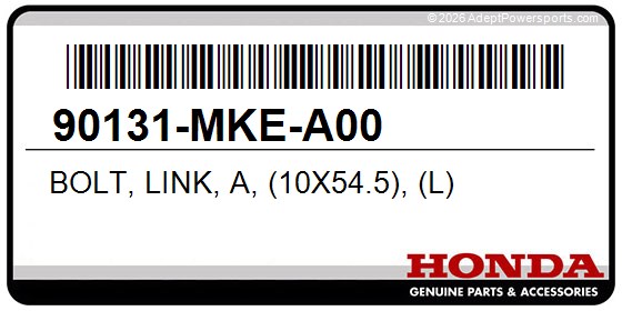 Honda 90131-MKE-A00 Bolt, Link, A, (10X54.5), (L)