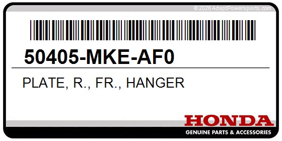 Honda 50405-MKE-AF0 Plate, R., Fr., Hanger
