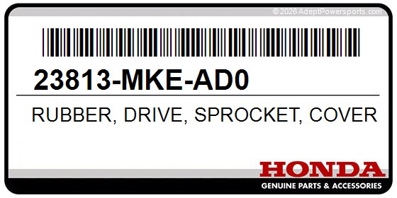 Honda 23813-MKE-AD0 Rubber, Drive, Sprocket, Cover