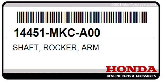 Honda 14451-MKC-A00 Shaft, Rocker, Arm