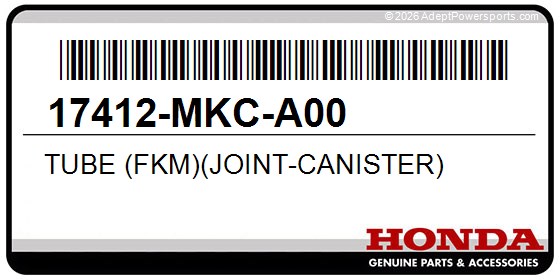 Honda 17412-MKC-A00 Tube (Fkm)(Joint-Canister)