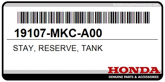 Honda 19107-MKC-A00 Stay, Reserve, Tank