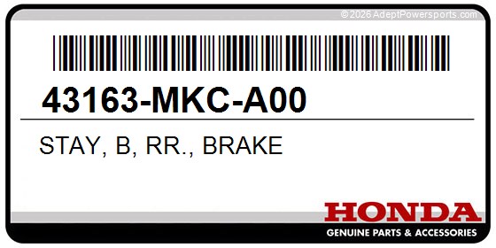Honda 43163-MKC-A00 Stay, B, Rr., Brake