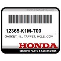 Honda 12365-K1M-T00 Gasket, In., Tappet, Hole, Cover
