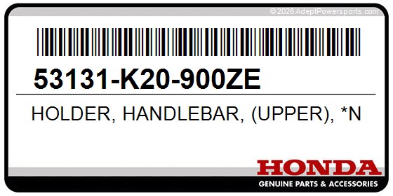 Honda 53131-K20-900ZE Holder, Handlebar, (Upper), *Nh303m*(Mat, Axis, Gray, Metallic)